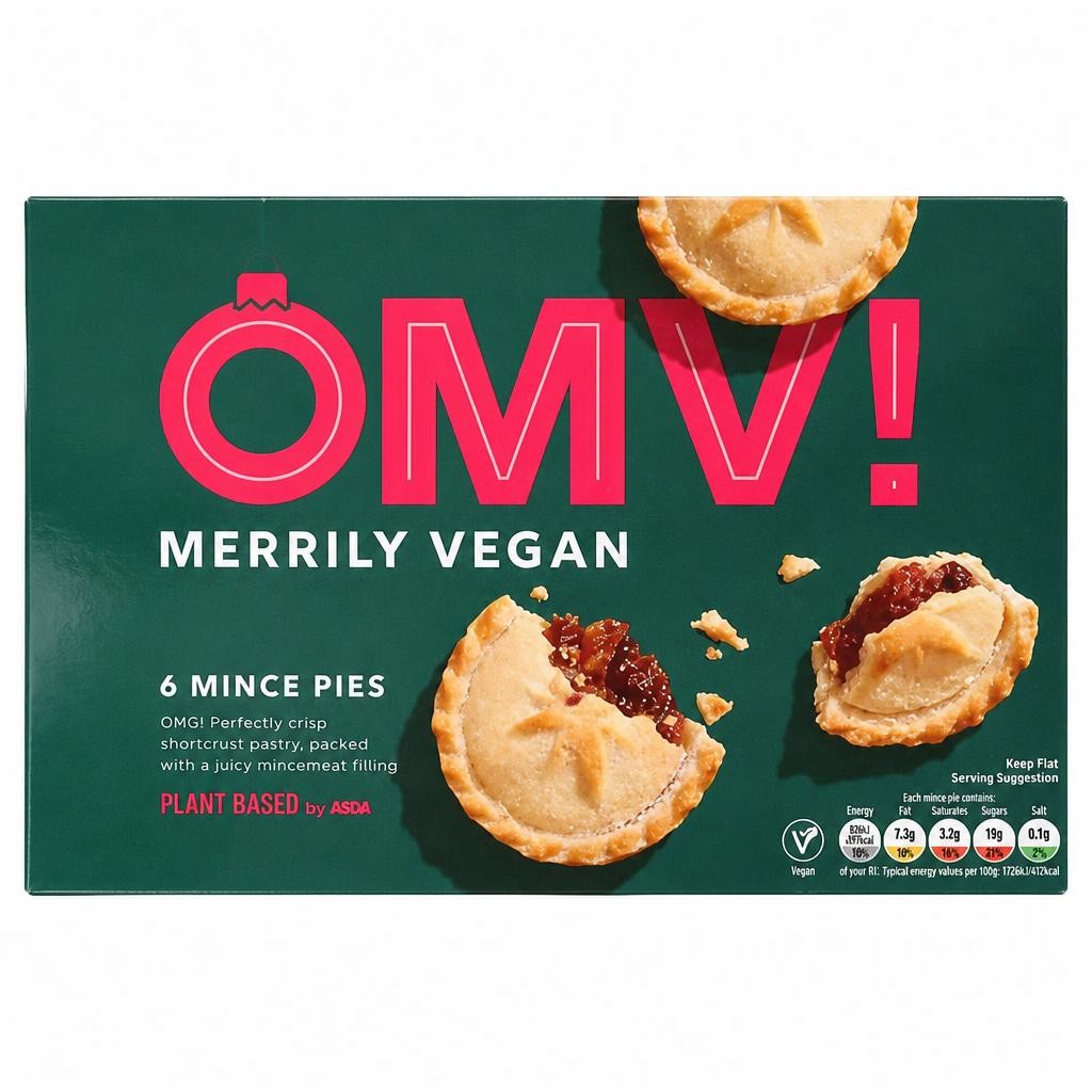 Plant Based by ASDA Plant Based OMV! Merrily Vegan 6 Mince Pies
