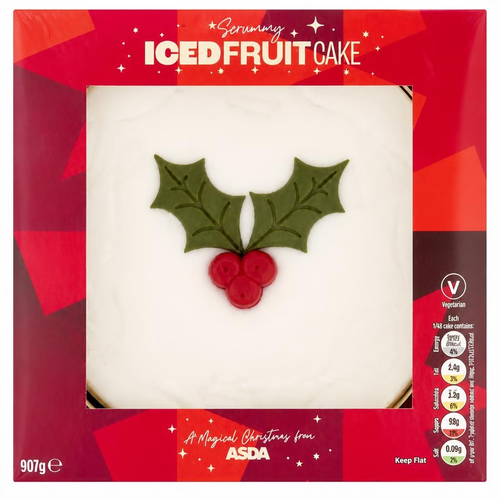 ASDA Festive Iced Fruit Cake 907g