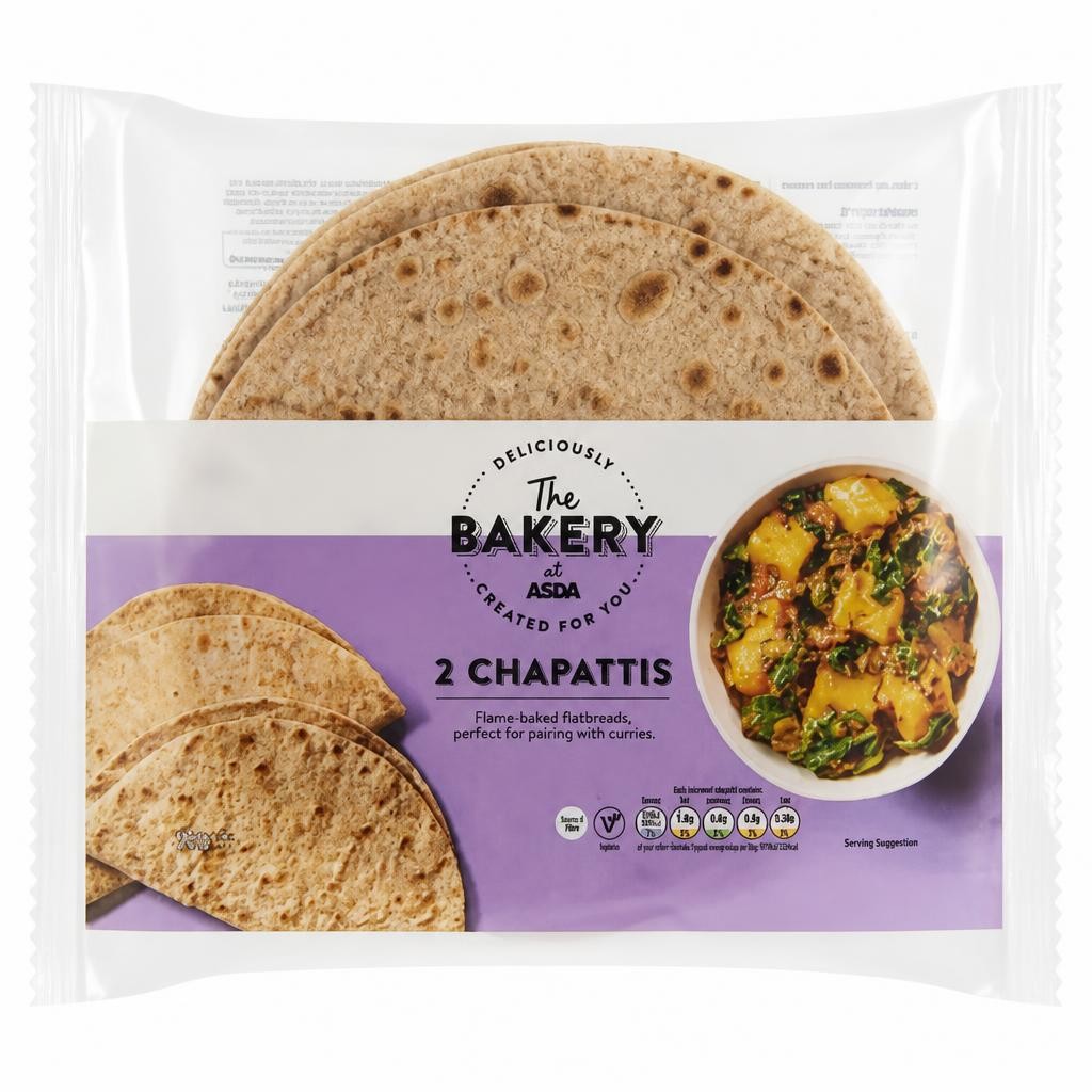 The BAKERY at ASDA The Bakery at  2 Chapattis 200g