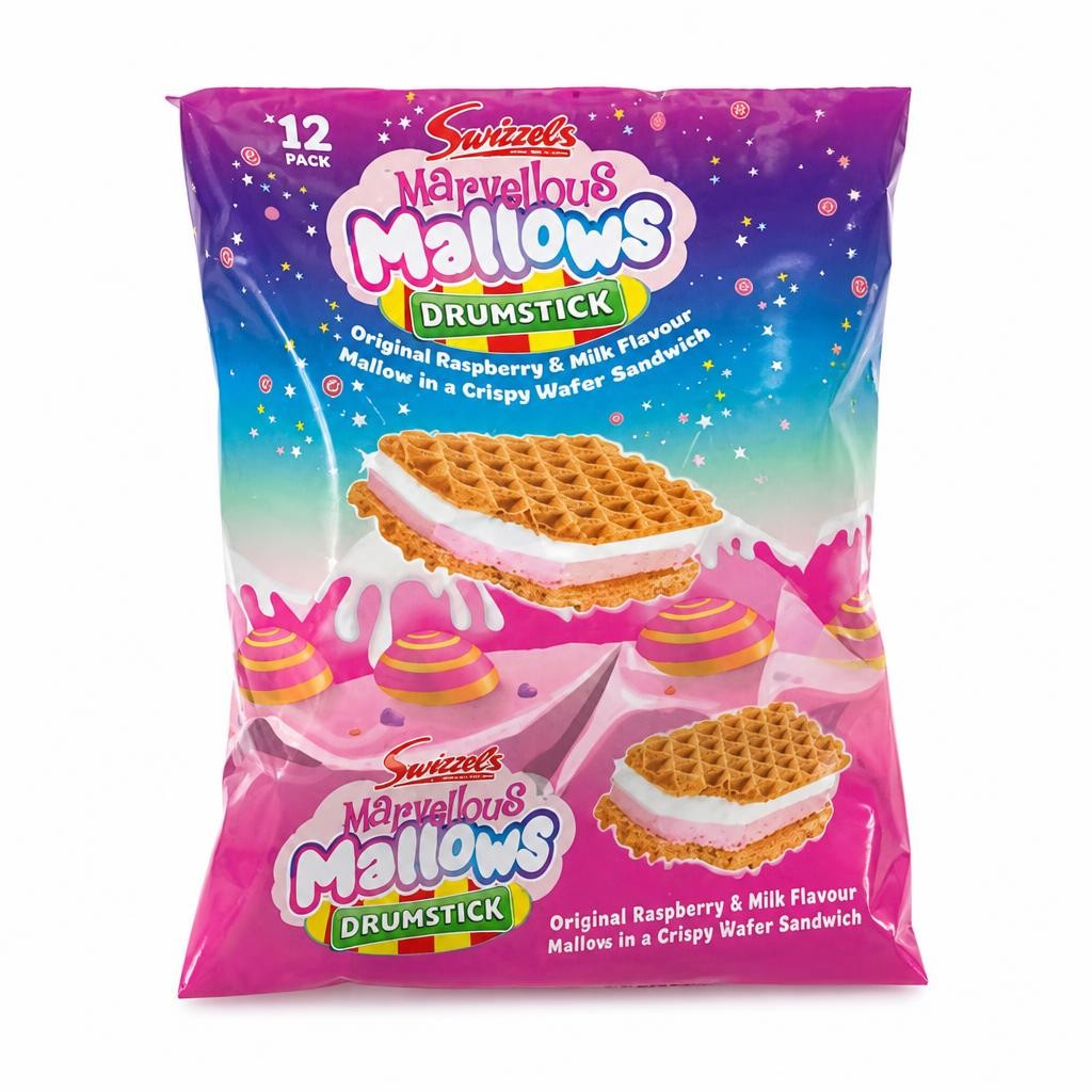 Swizzels 12 Marvelous Mallows Drumstick 144g