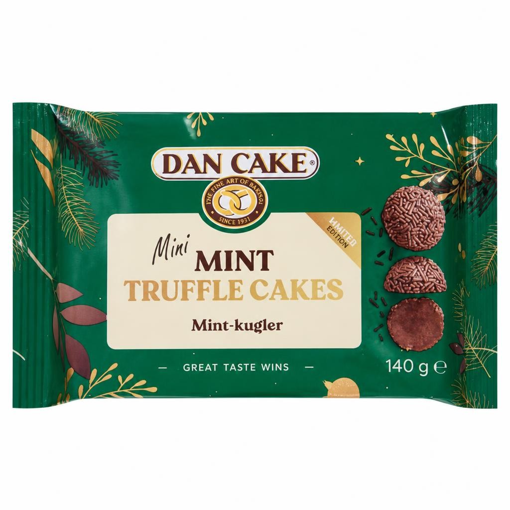 Dan Cake Winter Edition Mini Mint Truffle Cakes 140g