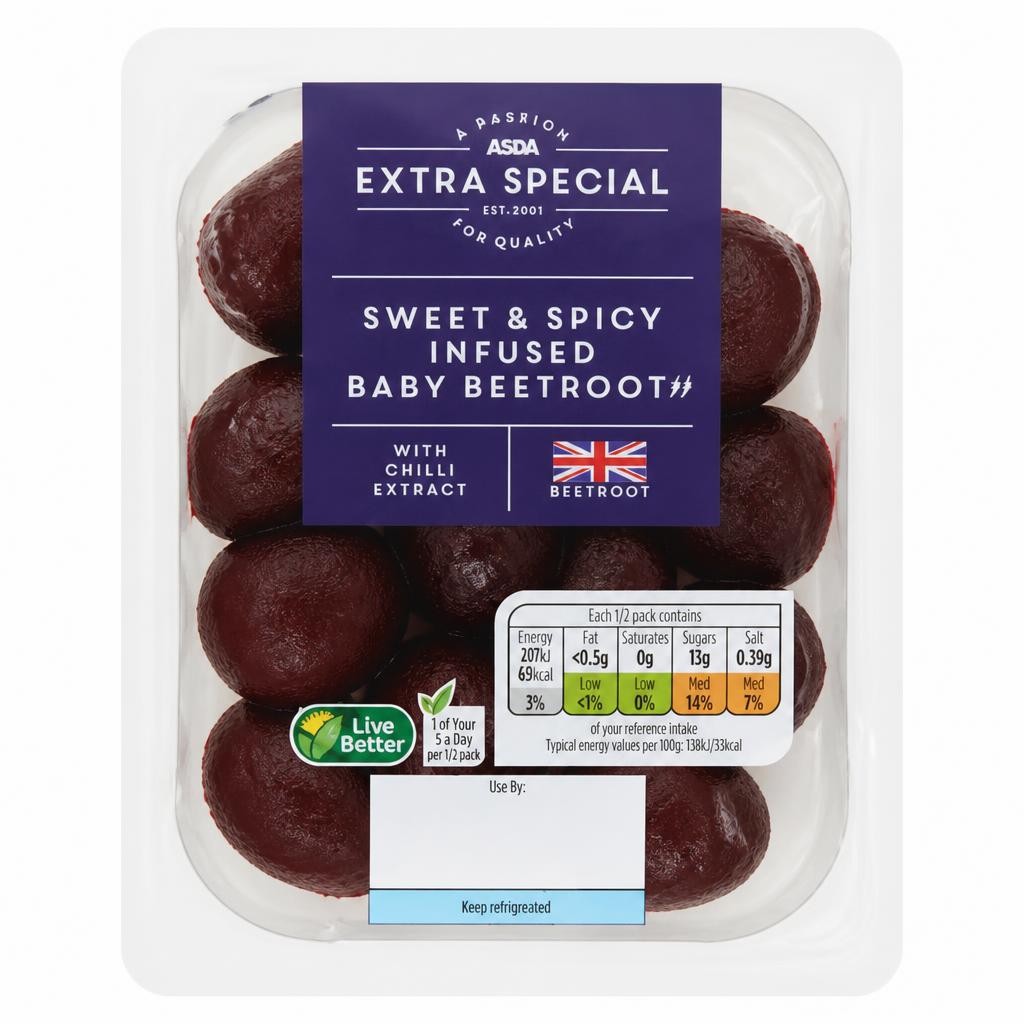 ASDA Extra Special Chilli & White Wine Vinegar Infused Baby Beetroot 175g