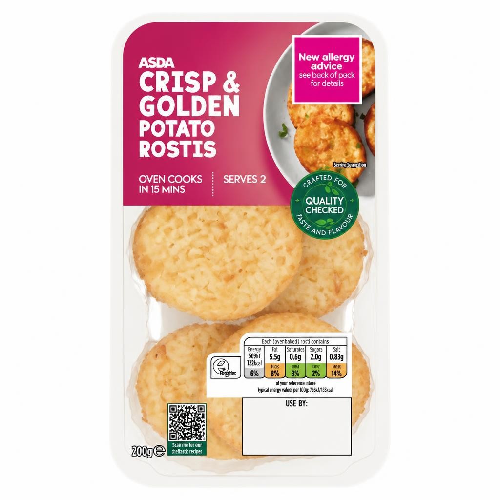 ASDA Crisp & Golden Potato Rostis 300g