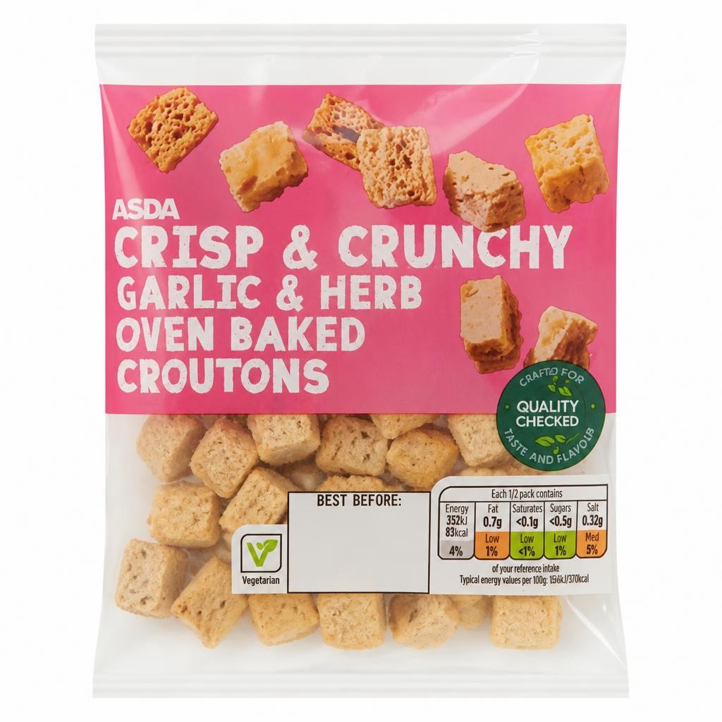 ASDA Garlic & Herb Oven Baked Croutons 40g
