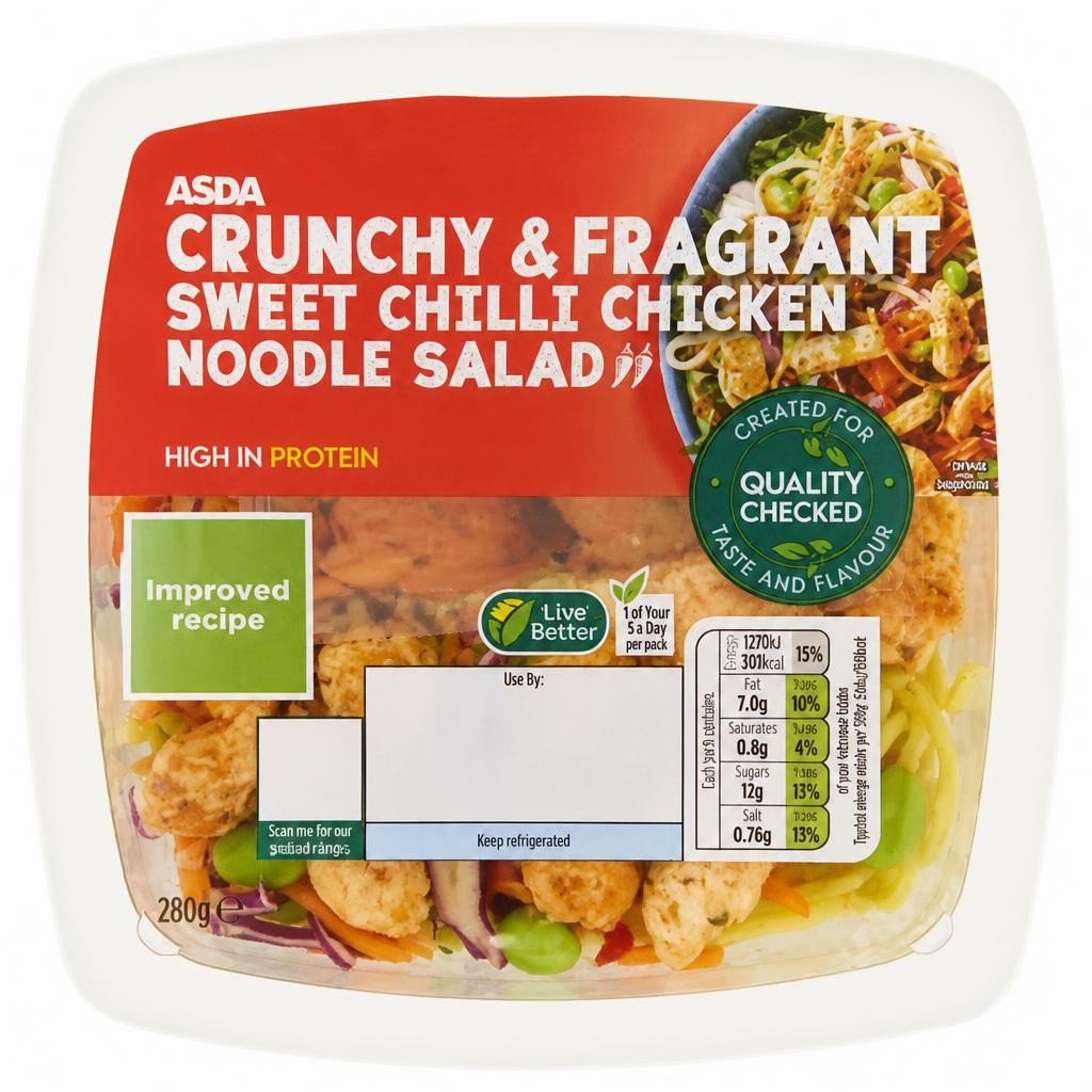 ASDA Sweet Chilli Chicken Noodle Salad 280g
