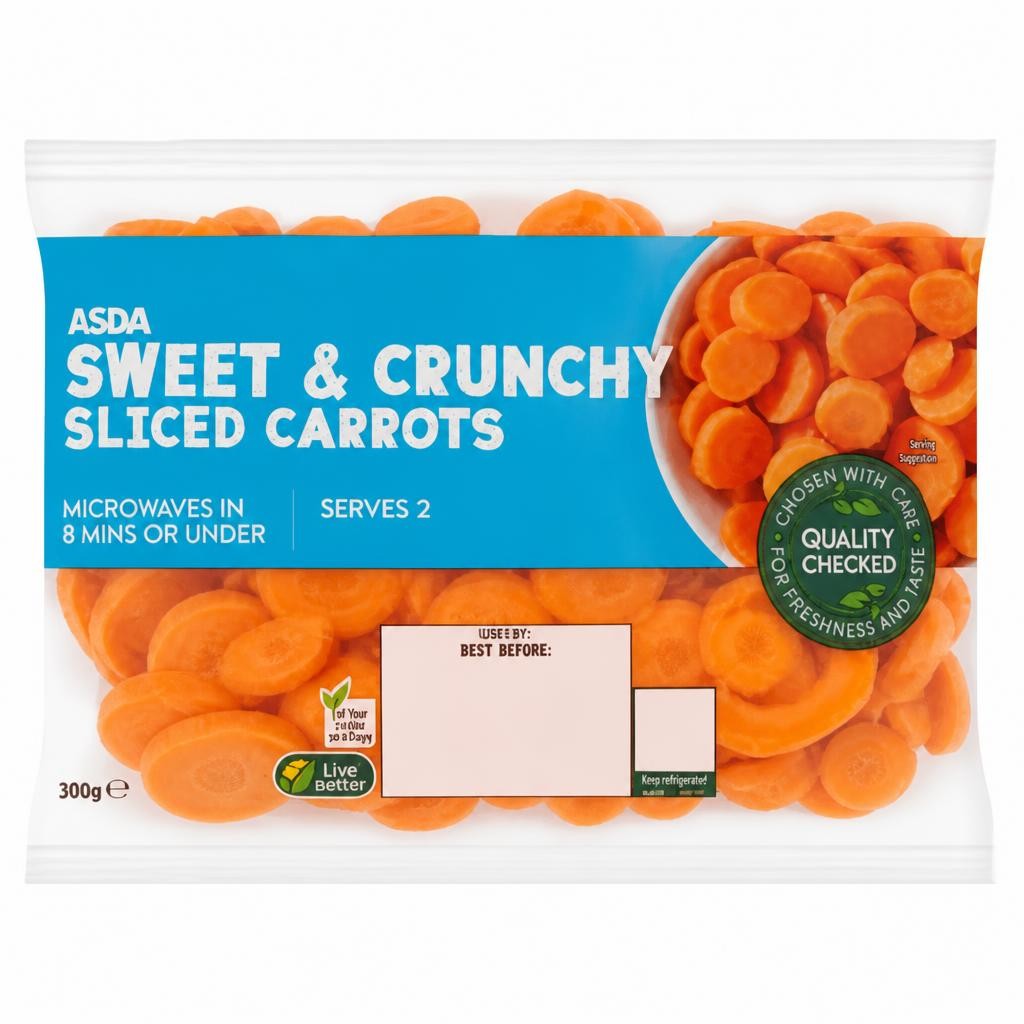 ASDA Sweet & Crunchy Sliced Carrots 300g