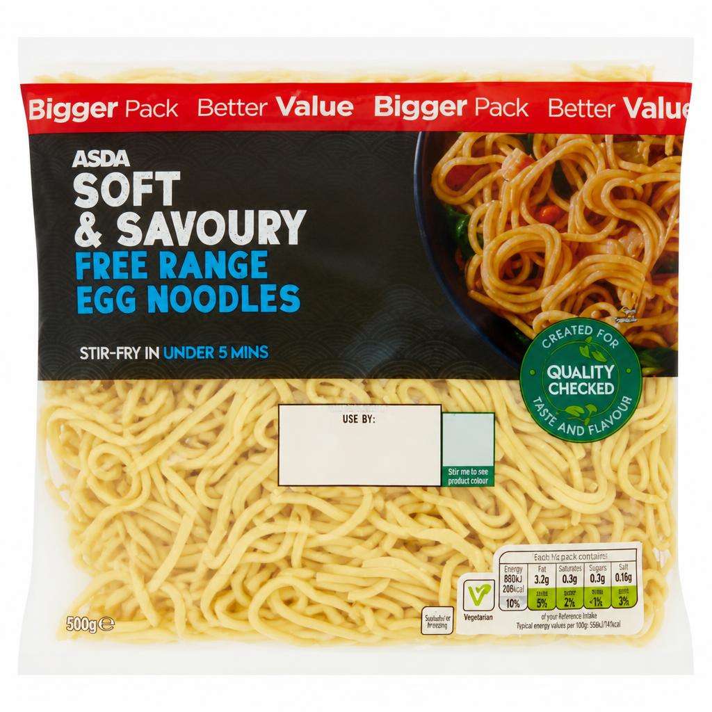 ASDA Soft & Savoury Free Range Egg Noodles 600g