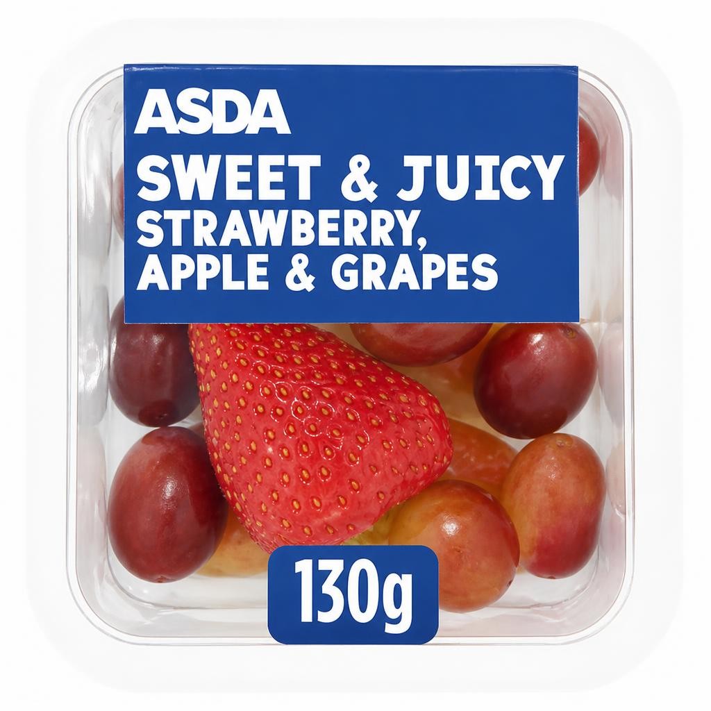 ASDA Sweet & Juicy Strawberry, Apple & Grapes 130g