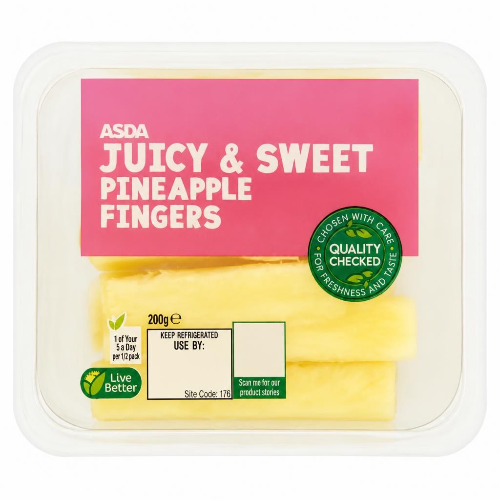 ASDA Juicy & Sweet Pineapple Fingers 200g