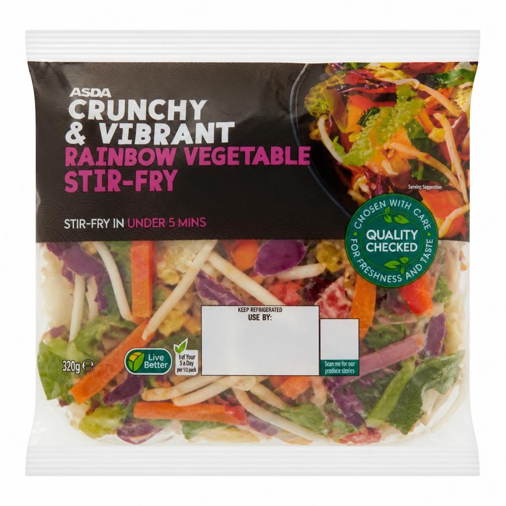 ASDA Crunchy & Vibrant Rainbow Vegetable Stir-Fry 320g