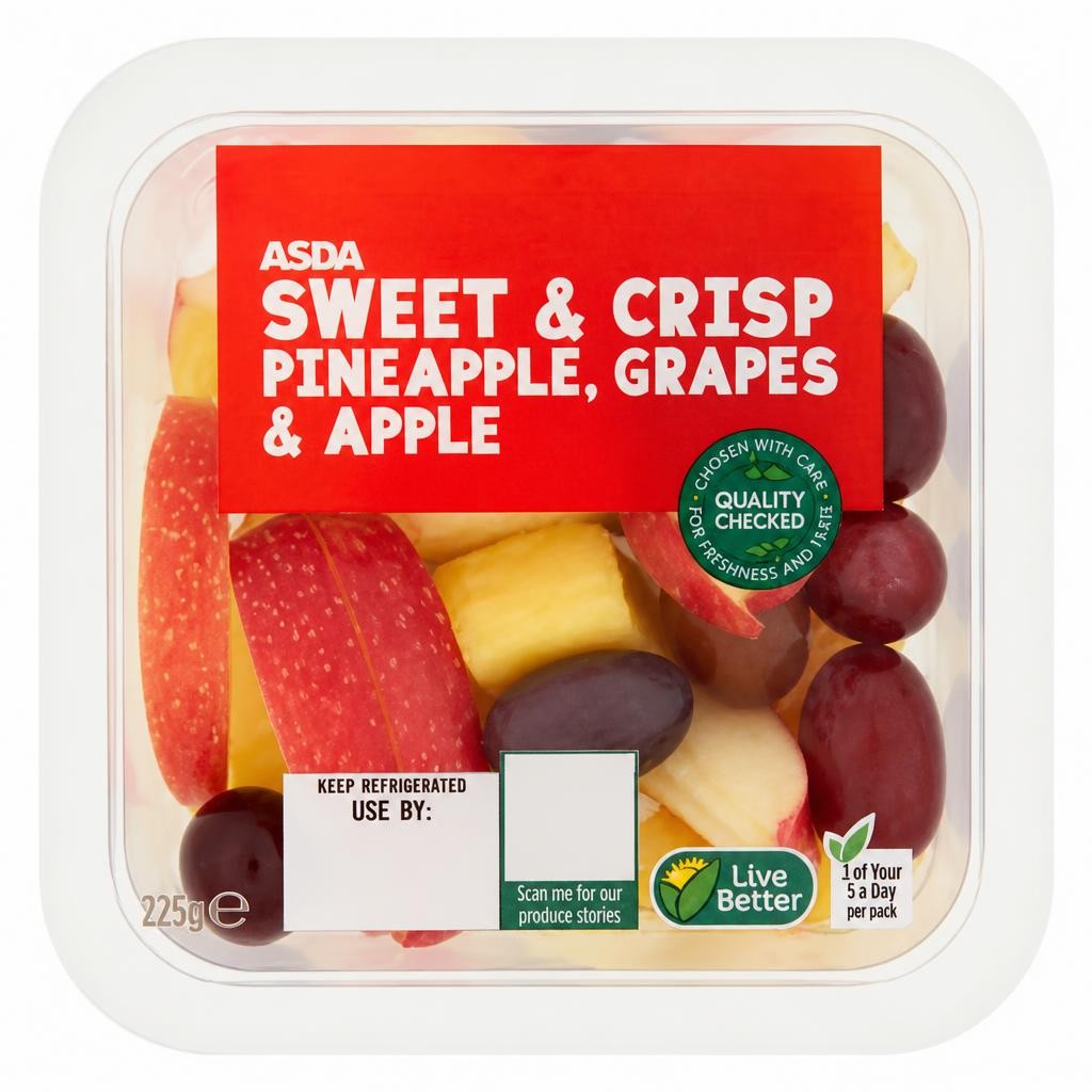 ASDA Sweet & Crisp Pineapple, Grapes & Apple 225g