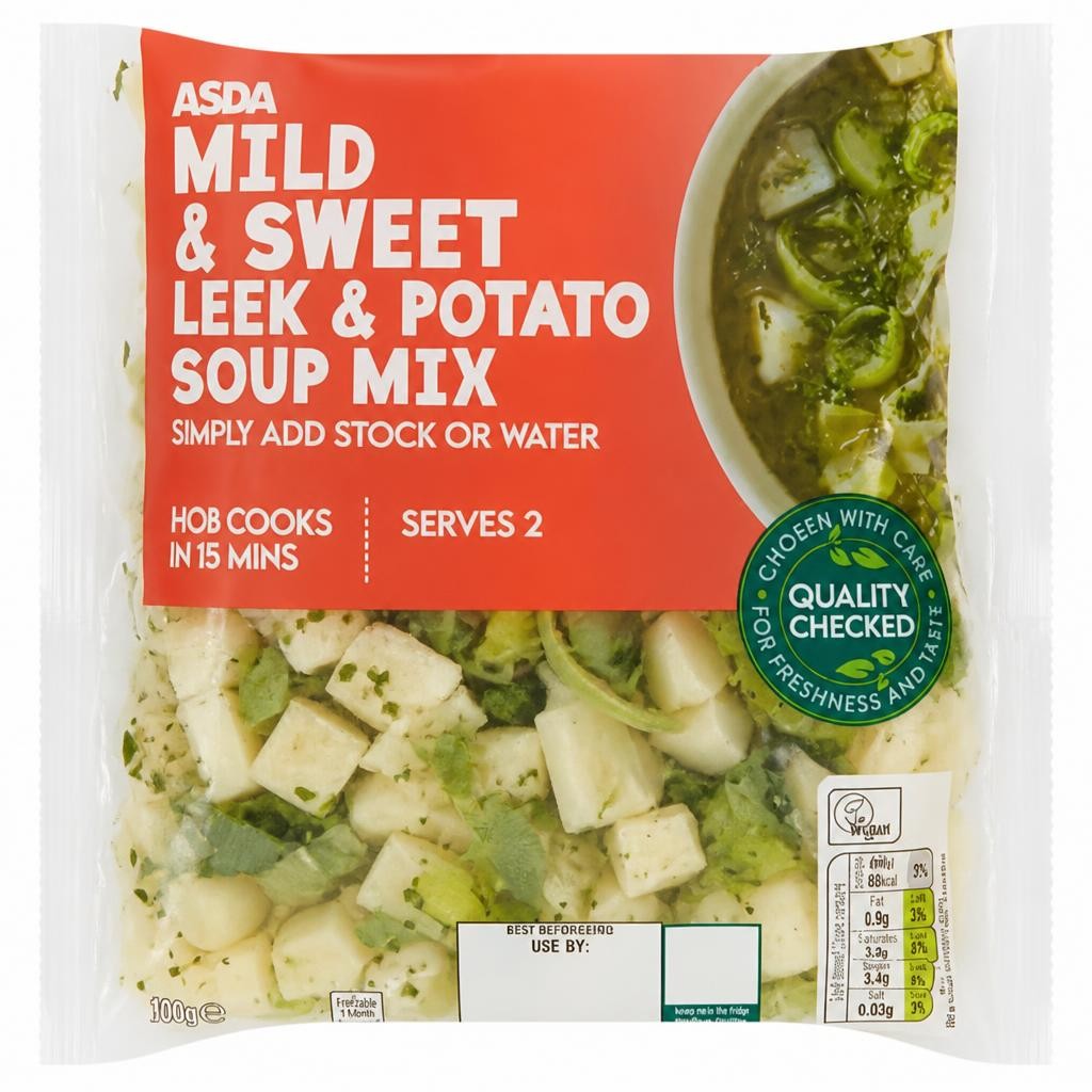 ASDA Mild & Sweet Leek & Potato Soup Mix 500g