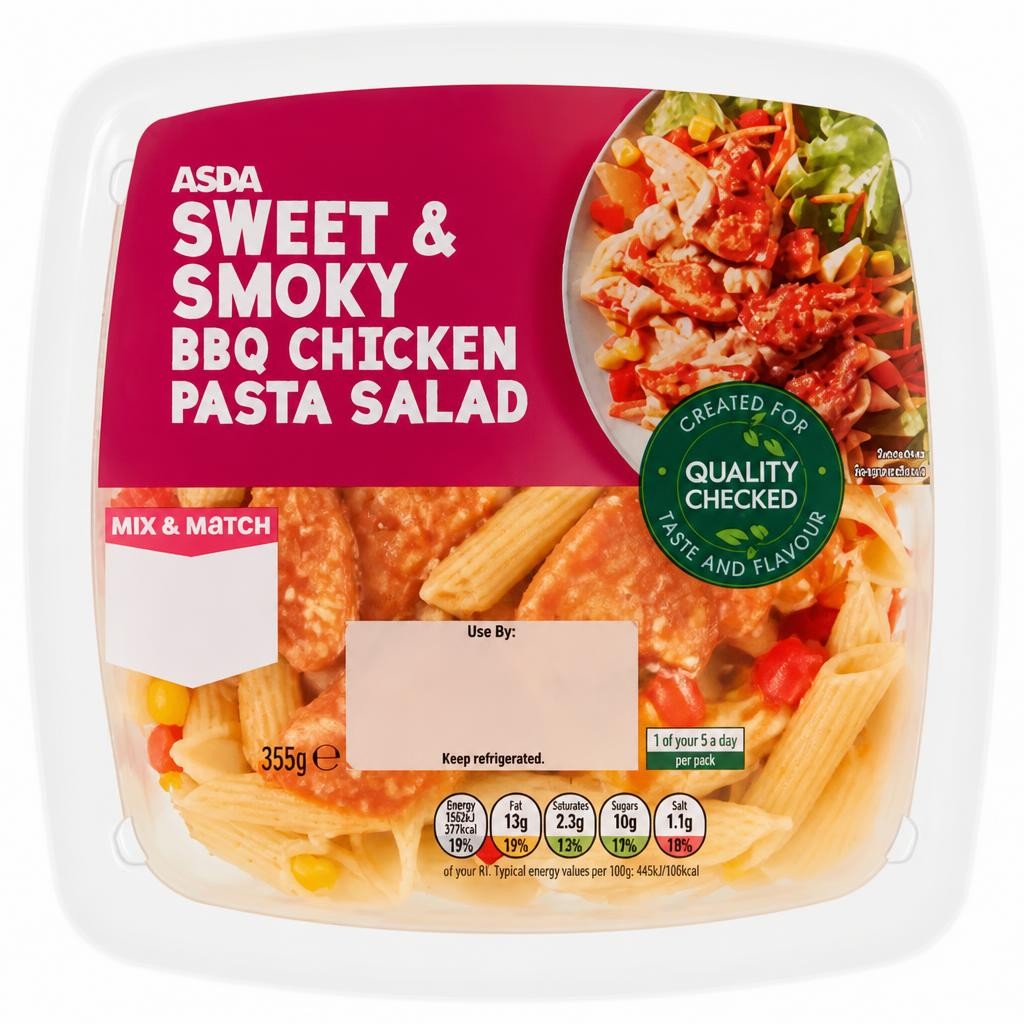 ASDA Sweet & Smoky BBQ Chicken Pasta Salad 355g