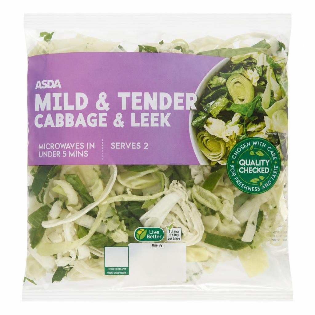 ASDA Mild & Tender Cabbage & Leek 200g