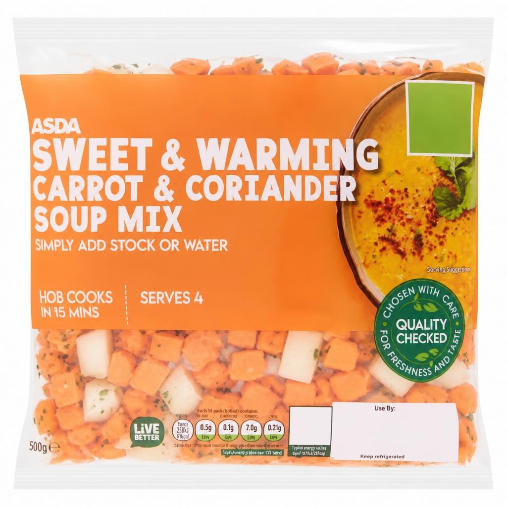 ASDA Sweet & Warming Carrot & Coriander Soup Mix 500g