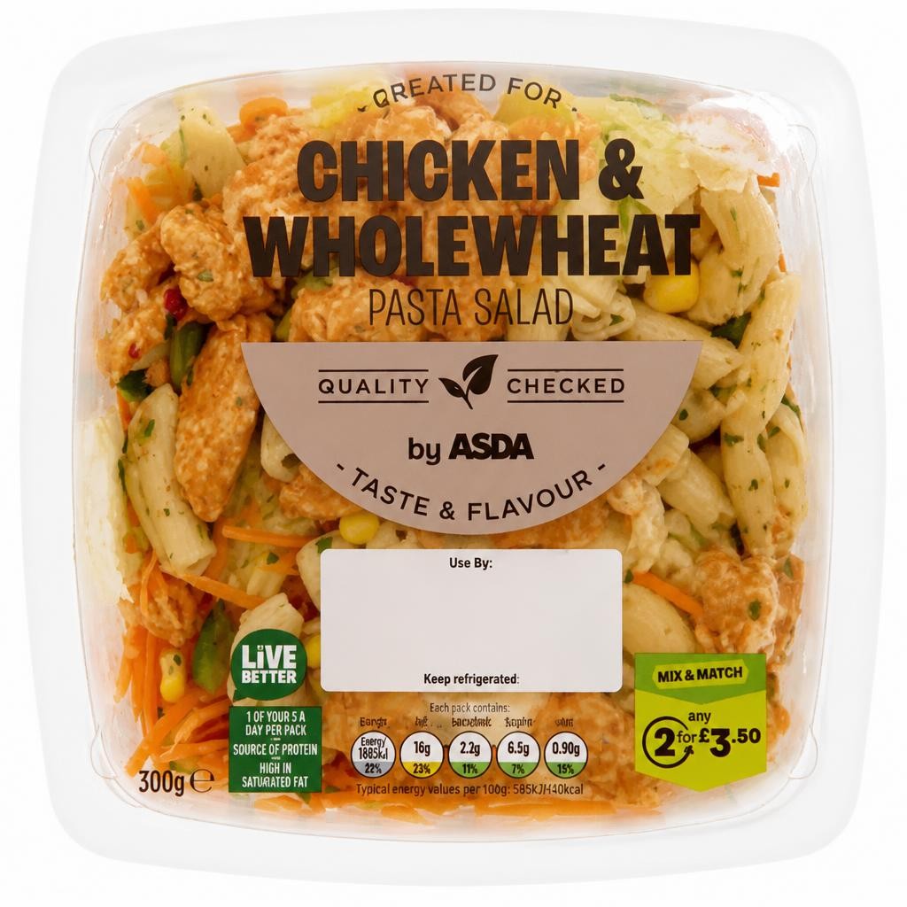 ASDA Chicken & Wholewheat Pasta Salad 300g