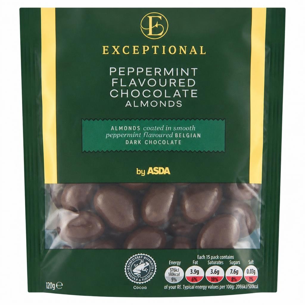 Exceptional by ASDA Exceptional by  Peppermint Flavoured Chocolate Almonds 120g