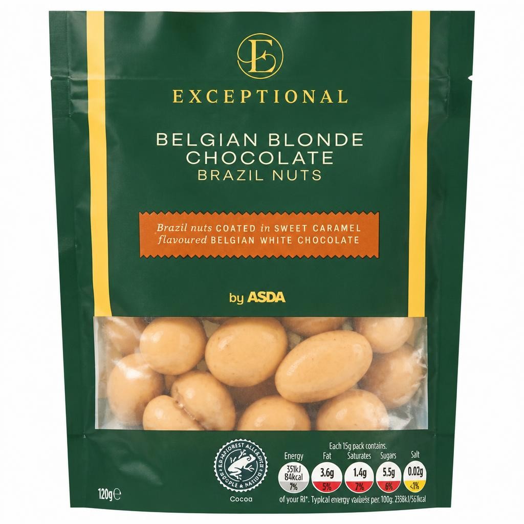 Exceptional by ASDA Exceptional by  Belgian Blonde Chocolate Brazil Nuts 120g