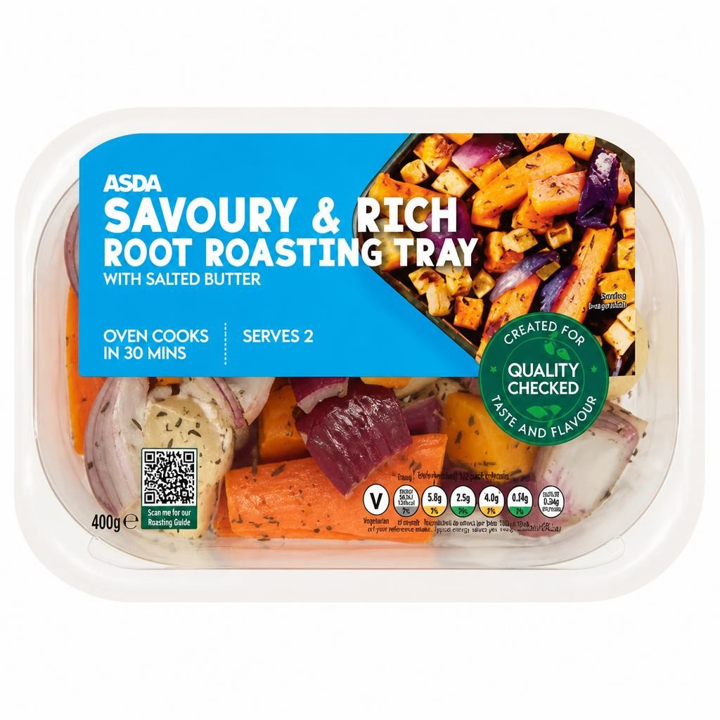 ASDA Savoury & Rich Root Roasting Tray with Salted Butter 400g