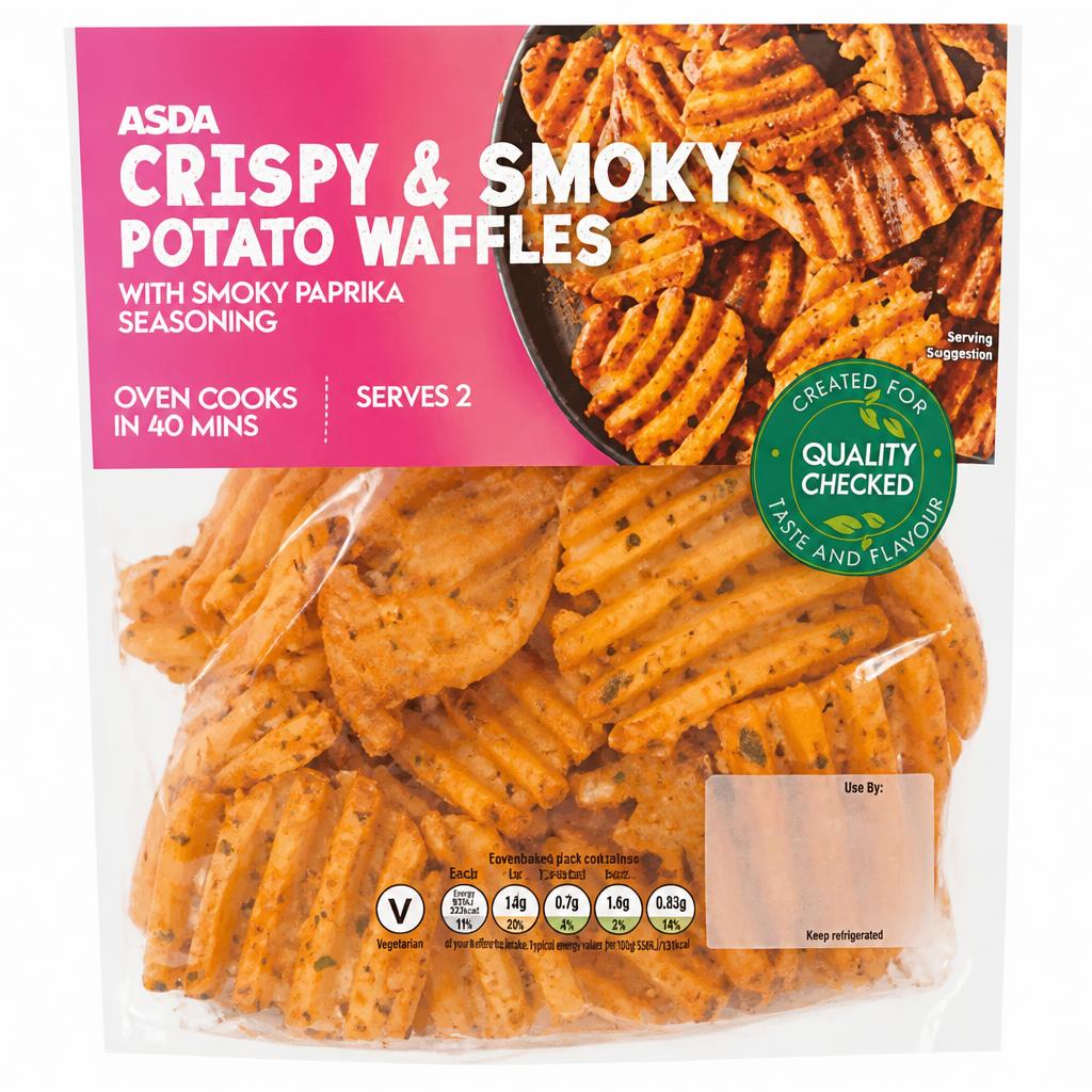 ASDA Crispy & Smoky Potato Waffles with Smoky Paprika Seasoning 400g