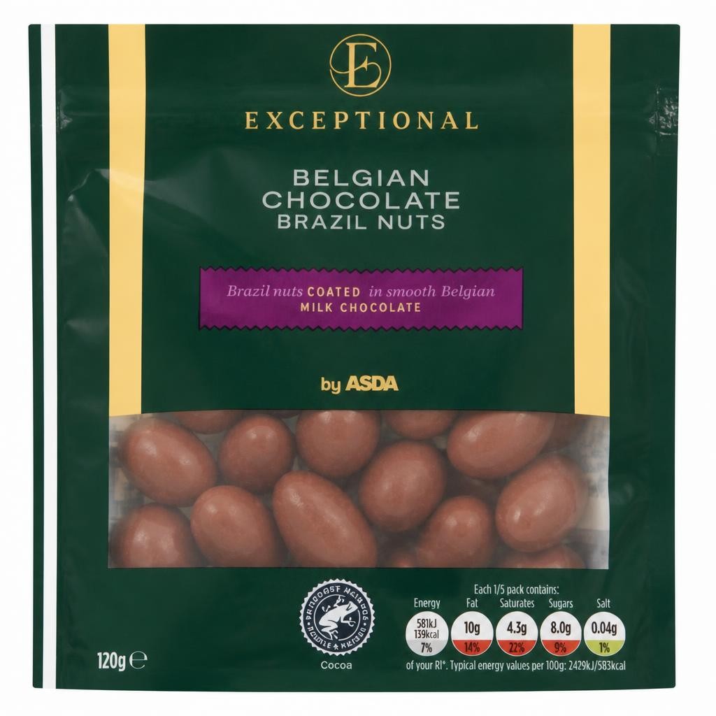 Exceptional by ASDA Exceptional by  Belgian Chocolate Brazil Nuts 120g