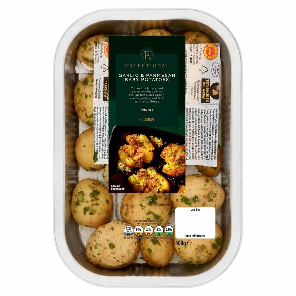 Exceptional by ASDA Garlic & Parmesan Baby Potatoes 400g