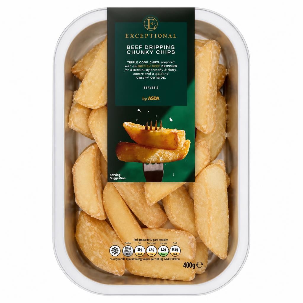 ASDA Exceptional by  Beef Dripping Chunky Chips 400g