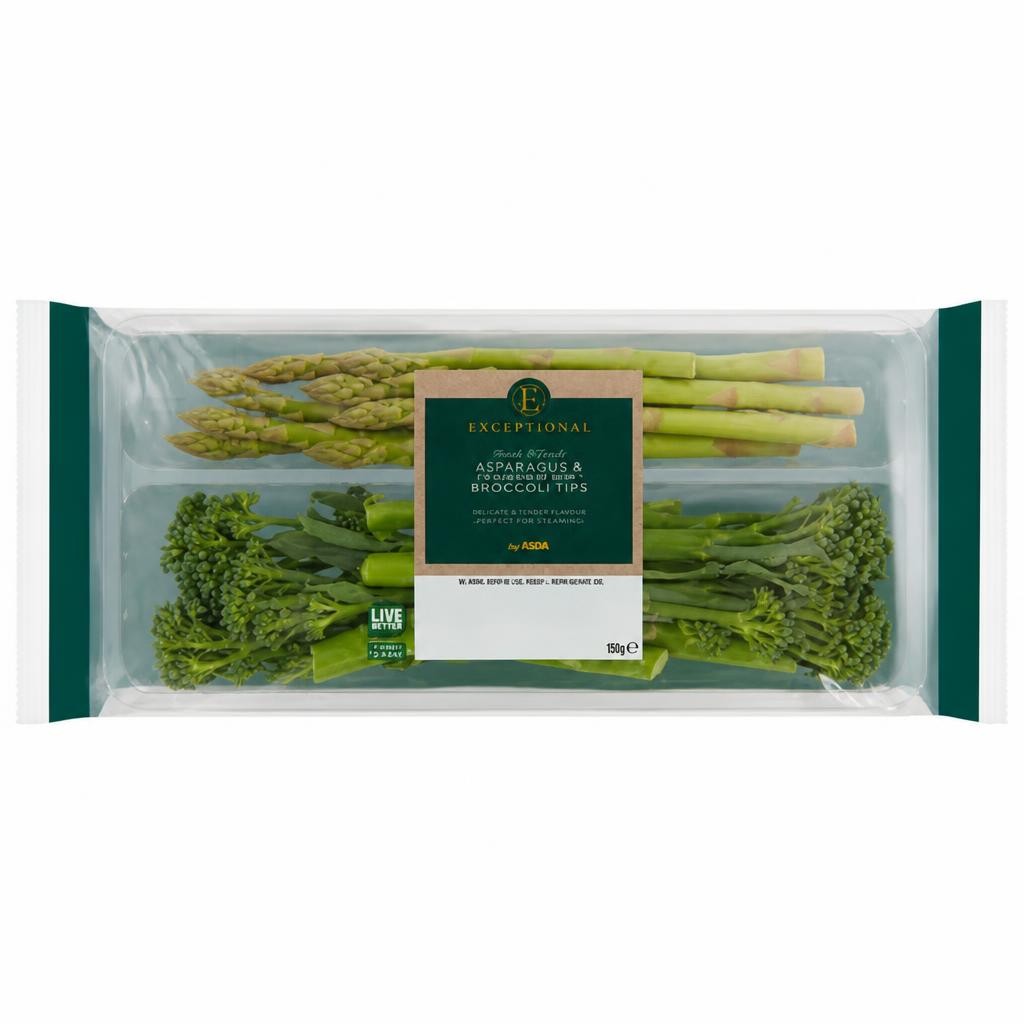 Exceptional by ASDA Hand Picked Asparagus & Tenderstem Broccoli Tips 180g