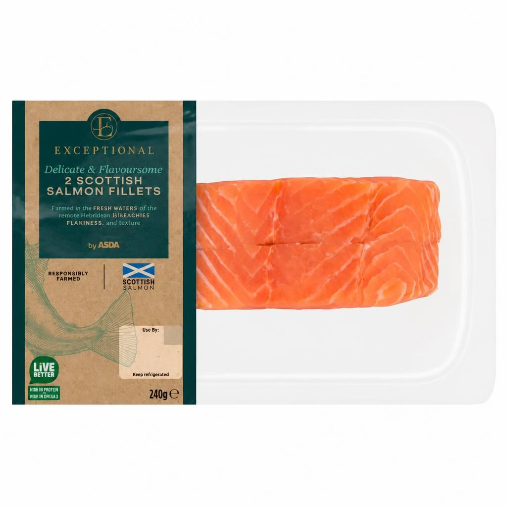 Exceptional by ASDA Delicate & Flavoursome 2 Scottish Salmon Fillets 240g
