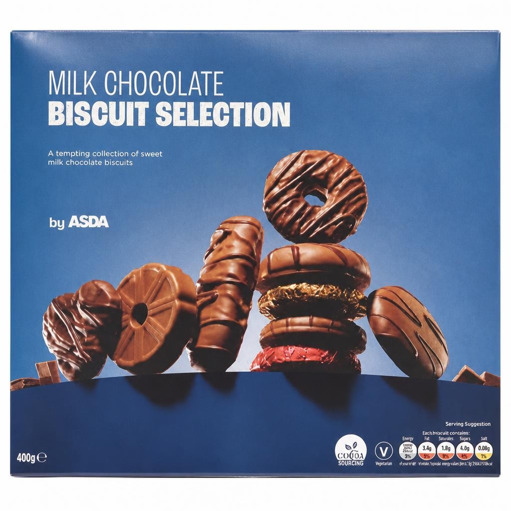 ASDA Milk Chocolate Biscuit Selection 400g