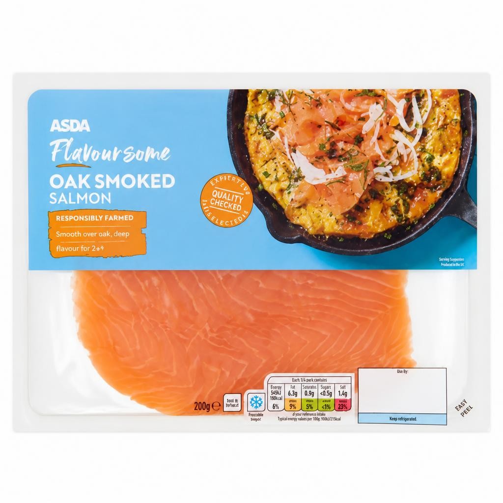 ASDA Flavoursome Oak Smoked Salmon 200g