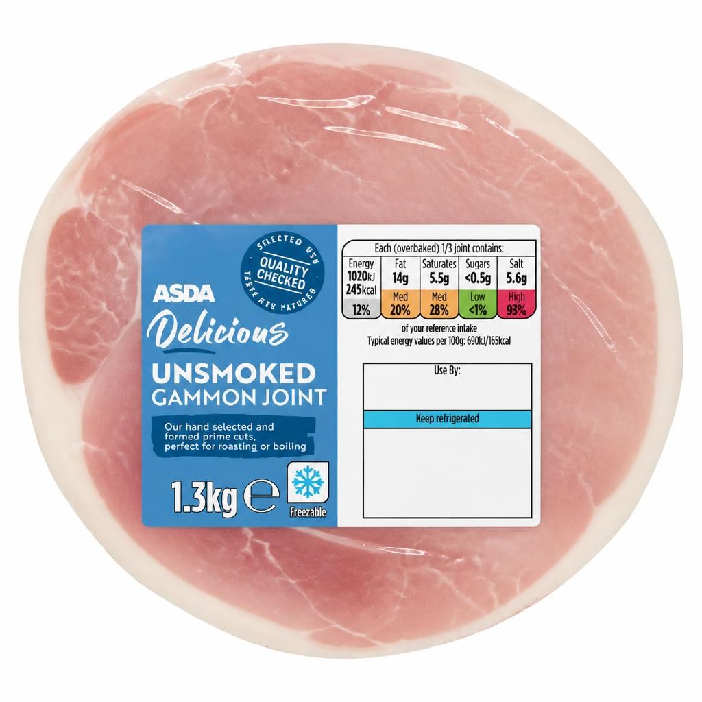 ASDA Delicious Unsmoked Gammon Joint 1.3kg