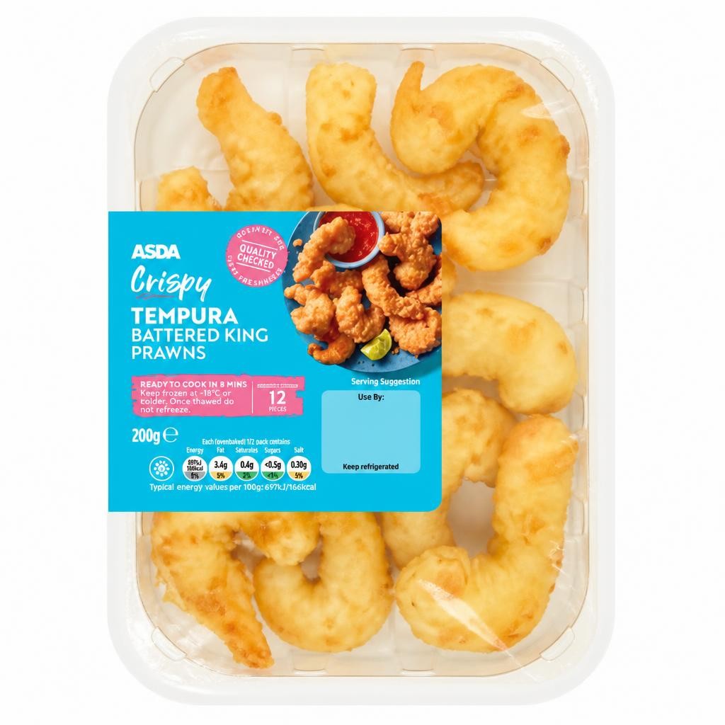 ASDA Crispy Tempura Battered King Prawns 200g