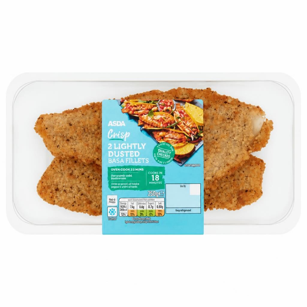 ASDA Crisp 2 Lightly Dusted Basa Fillets 300g