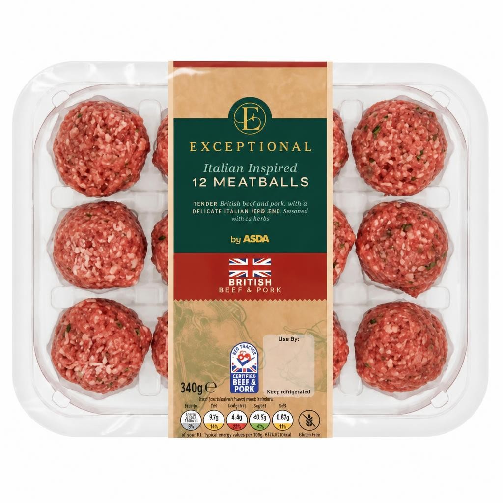 Exceptional by ASDA 12 Italian Inspired Meatballs 340g