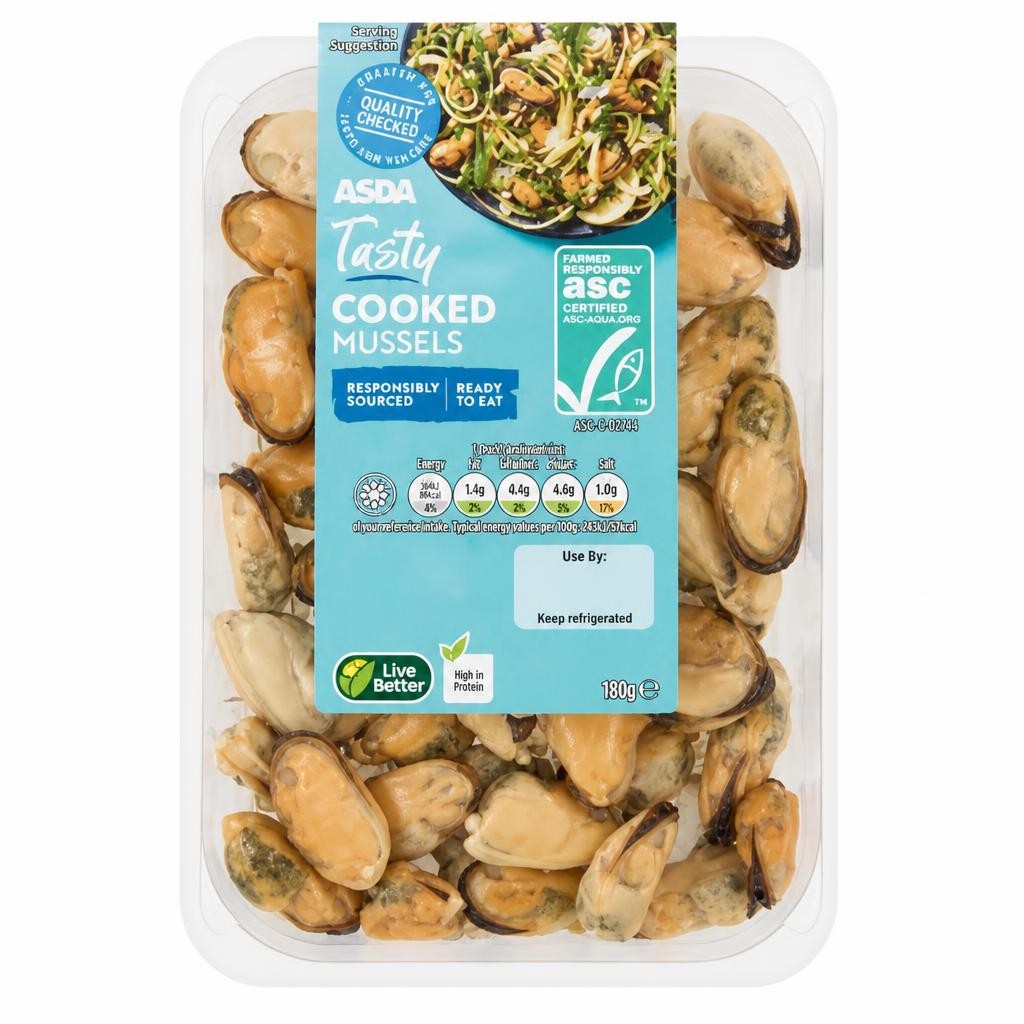 ASDA Tasty Cooked Mussels 150g