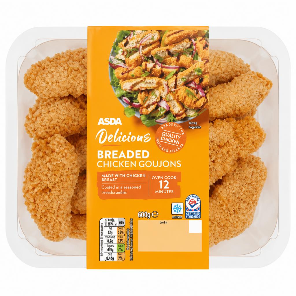 ASDA Delicious Breaded Chicken Goujons 600g