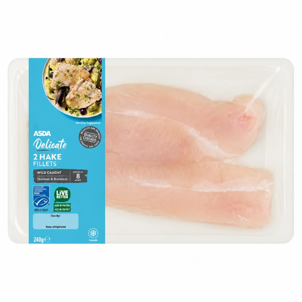 ASDA Delicate 2 Hake Fillets 240g