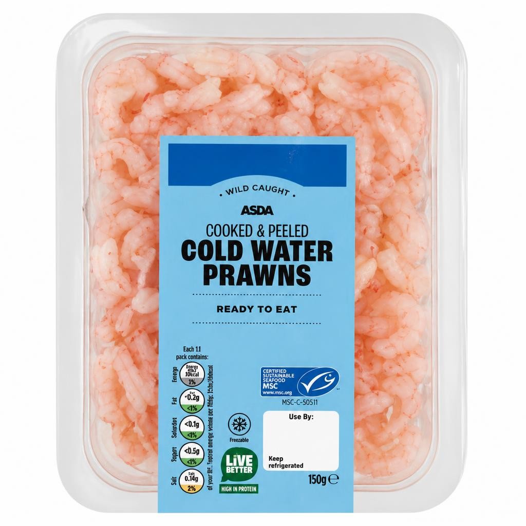 ASDA Cooked & Peeled Cold Water Prawns 150g