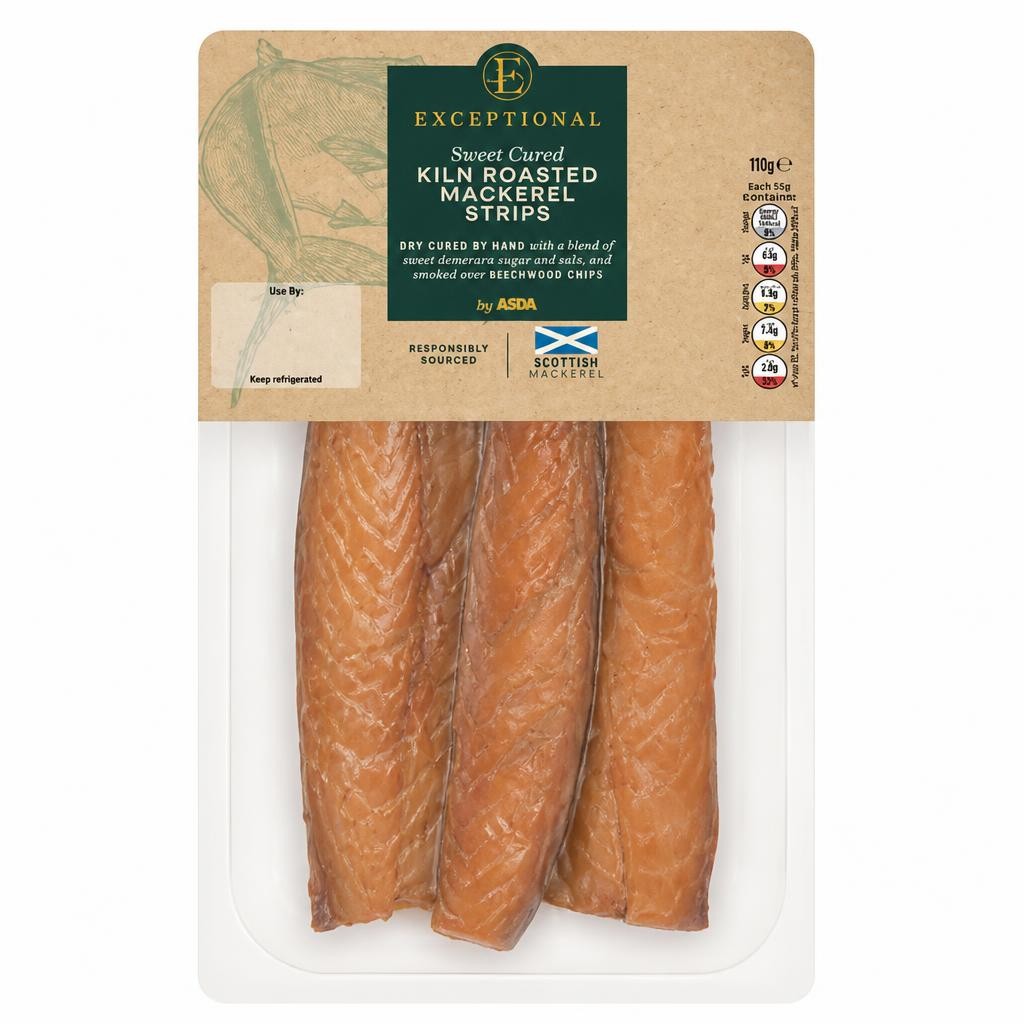 Exceptional by ASDA Sweet Cured Kiln Roasted Mackerel Strips 170g