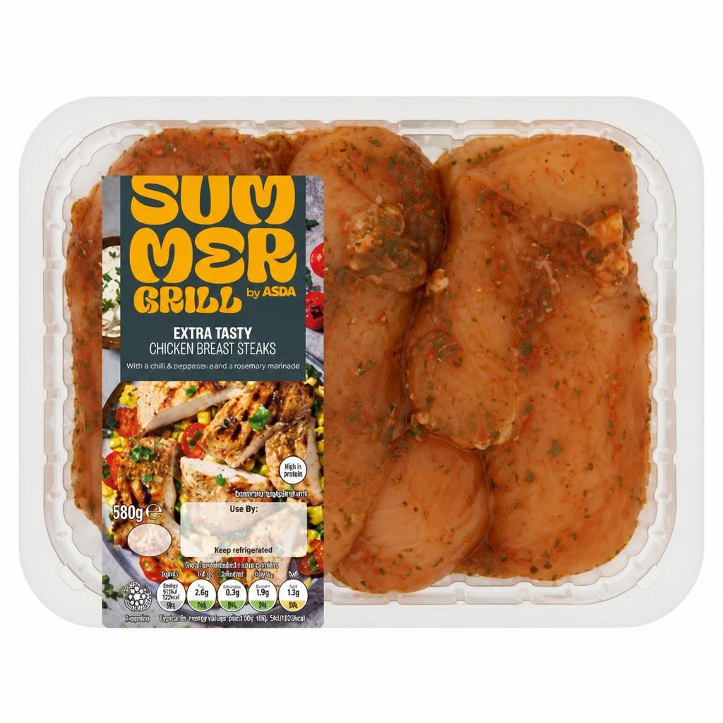 ASDA Summer Grill by  Extra Tasty Chicken Breast Steaks 380g
