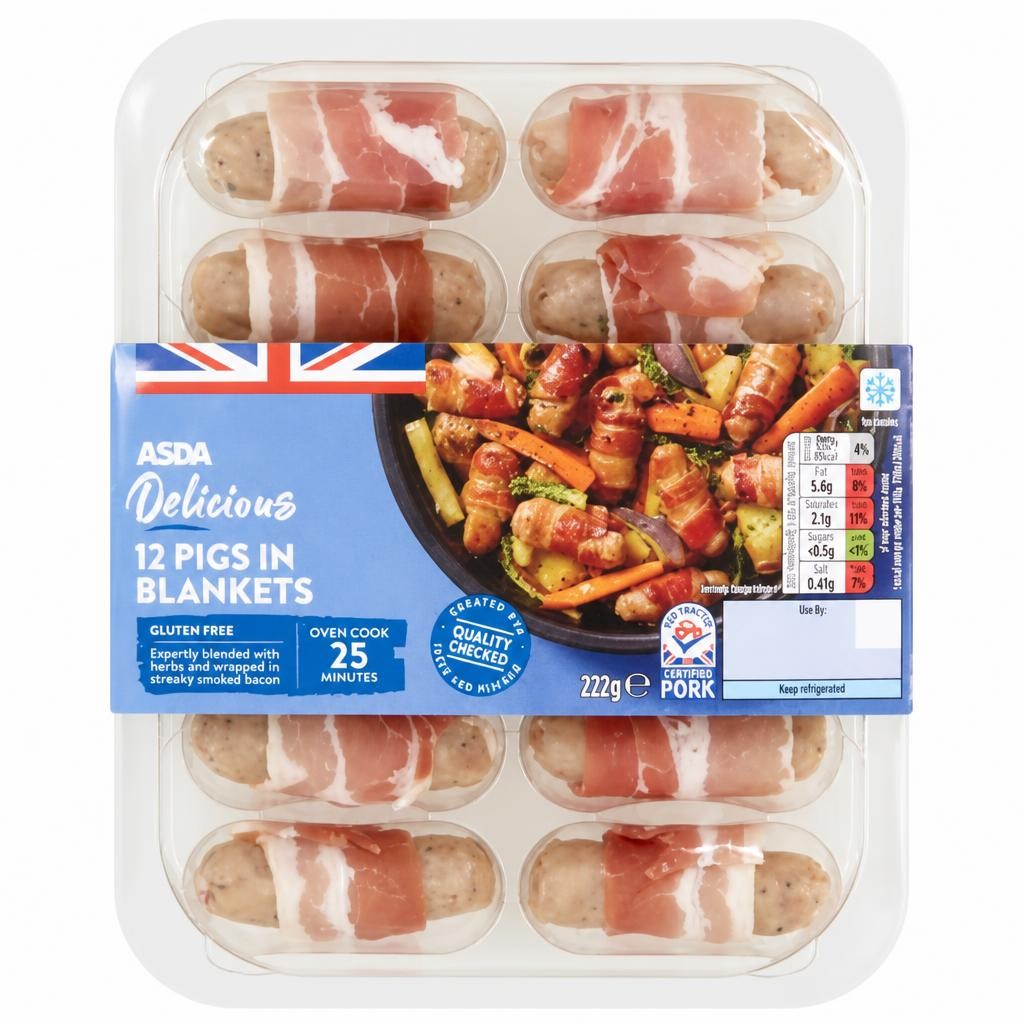 ASDA Classic 12 Pigs in Blankets 222g