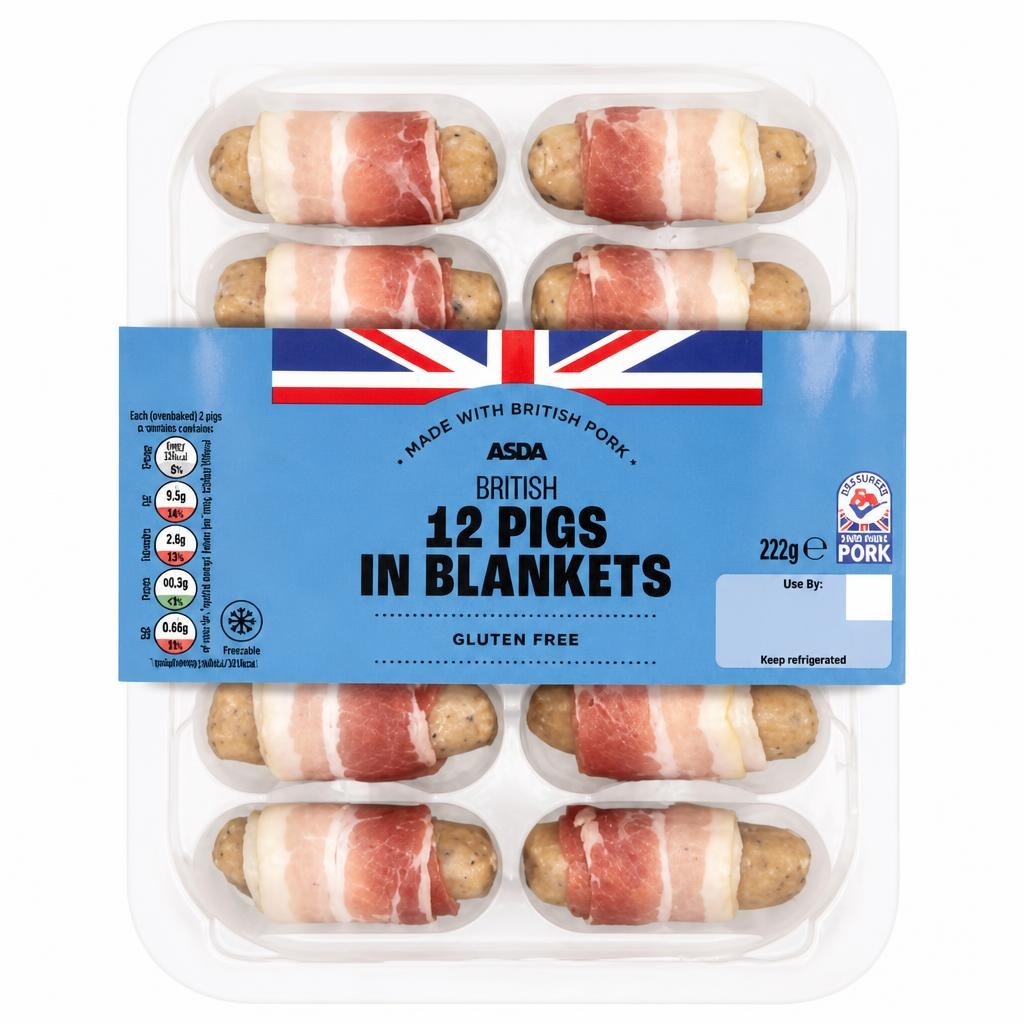 ASDA Delicious 12 Pigs in Blankets 222g