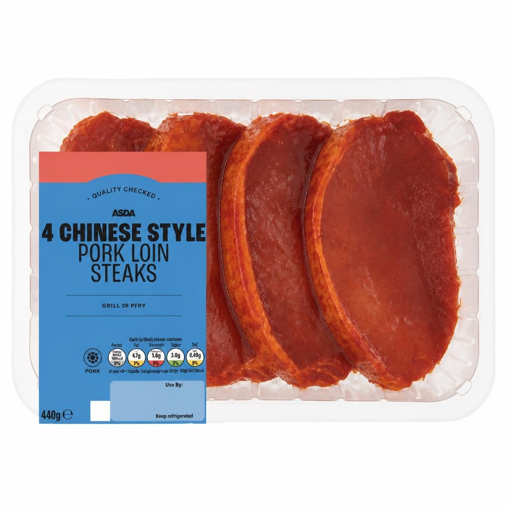 ASDA 4 Sticky Chinese Style Pork Loin Steaks 440g