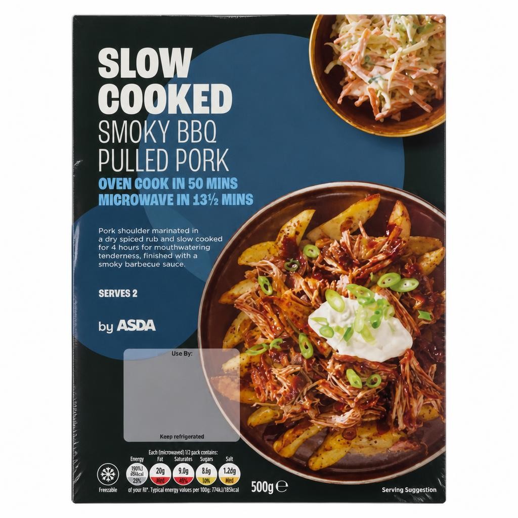 ASDA Slow Cooked Smoky BBQ Pulled Pork 500g
