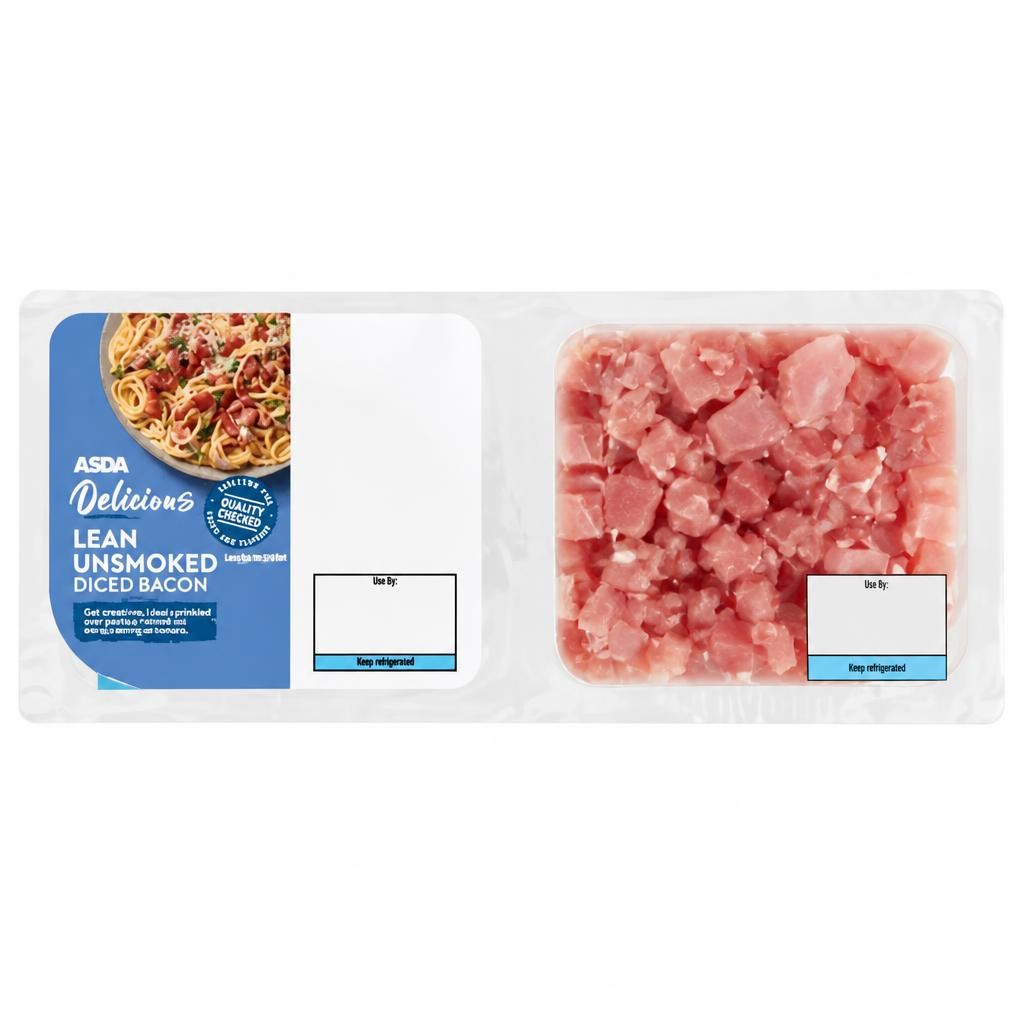 ASDA Delicious Lean Unsmoked Diced Bacon 2 x 155g (310g)