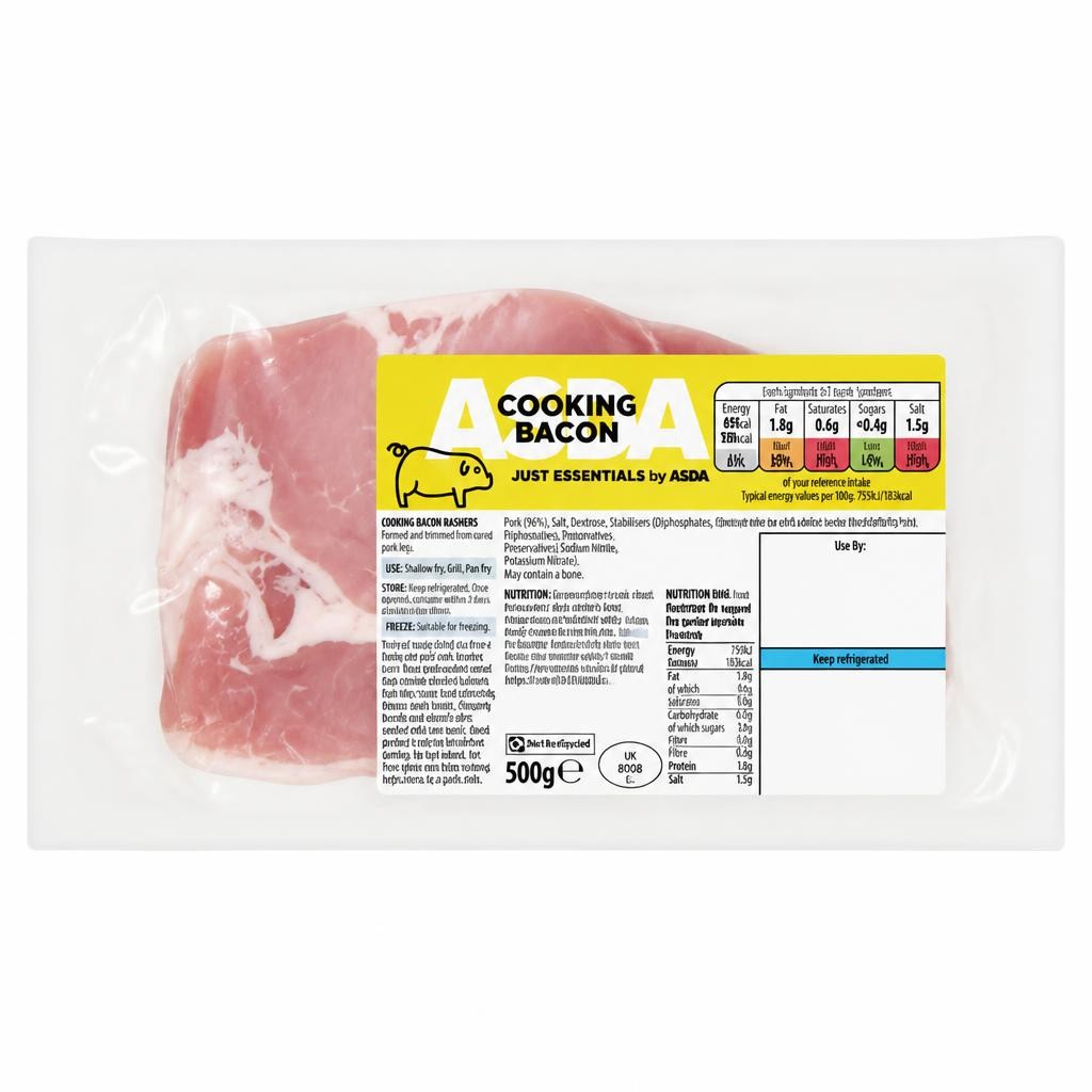 JUST ESSENTIALS by ASDA Cooking Bacon 500g