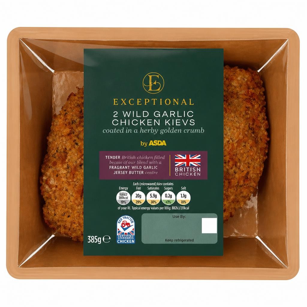 Exceptional by ASDA Exceptional by  2 Wild Garlic Chicken Kievs 385g