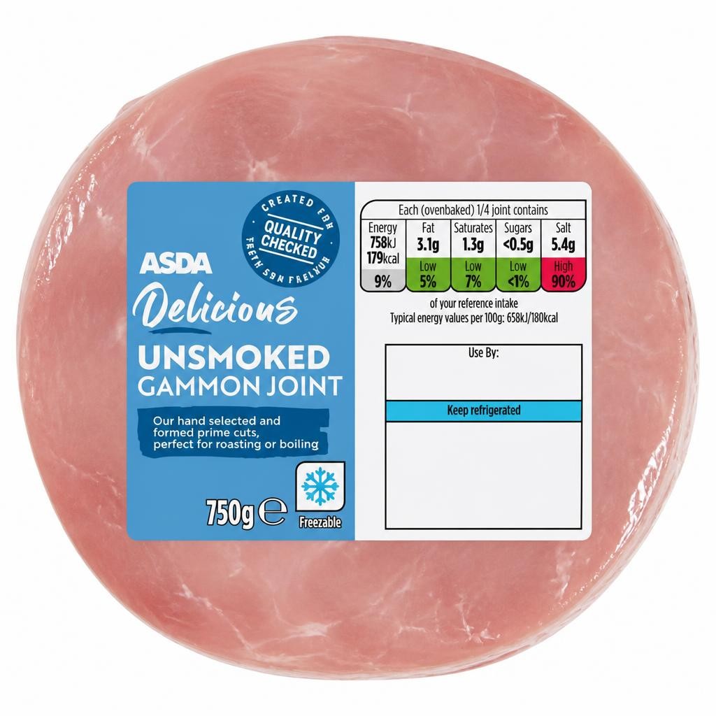 ASDA Delicious Unsmoked Gammon Joint 750g