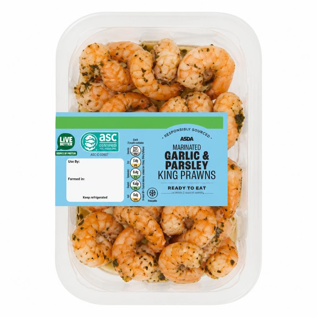 ASDA Marinated Garlic & Parsley King Prawns 150g